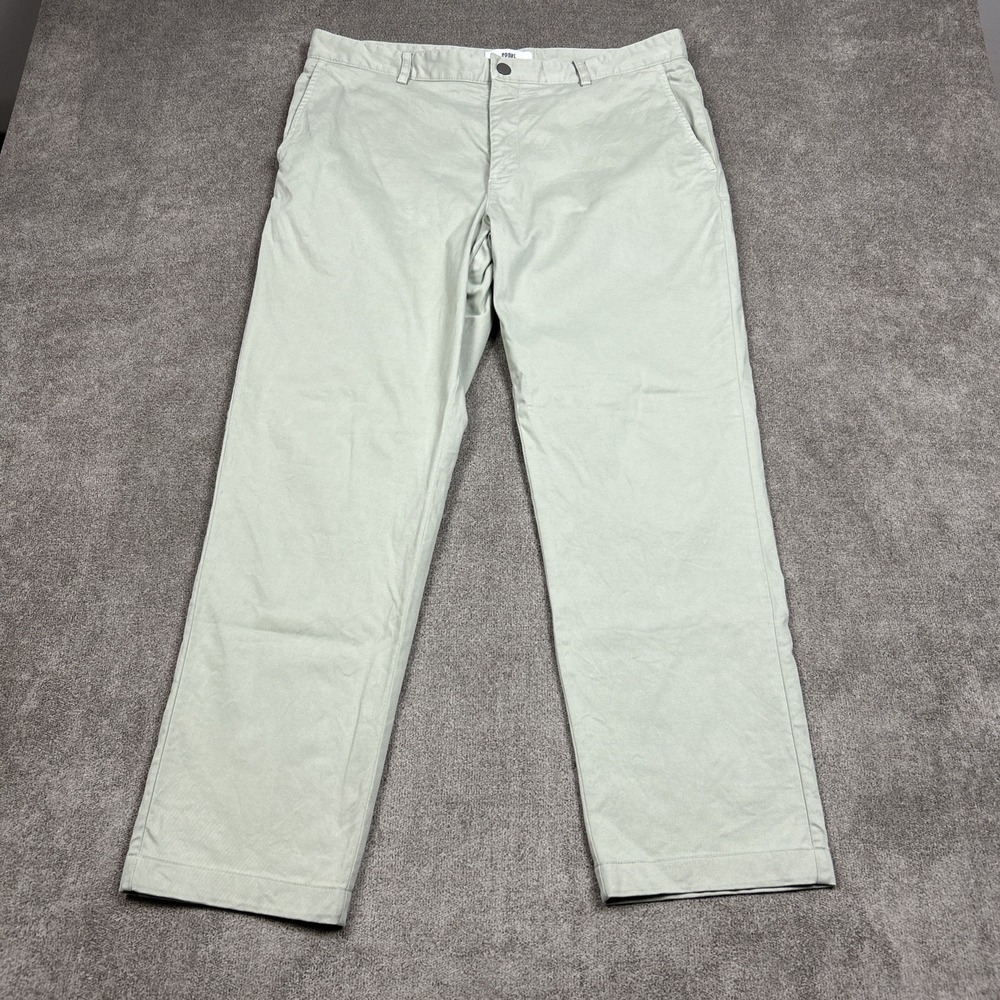 Spoke Pants Mens 35 x 28 Build B Gray Straight Leg Regular Stretch Casual Chino